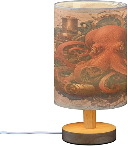 Miniatura 2 de Lámpara de mesa de pulpo Steampunk con puerto USB, lámpara de mesa de noche, lámpara de escritorio para dormitorio, sala de estar, lámpara de noche