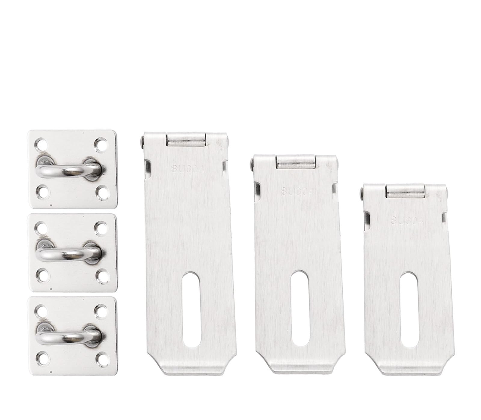 Hasp and Staple, Stainless Steel Door Padlock Hasp 3 Pack for Cabinet Drawer Cupboard Gate Shed Storage