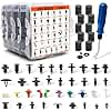 ZHUBANG 1281PCS Car Push Retainer Clips Door Panel Trim Clamp Kit with 38 Most Popular Size Nylon Bumper Fender Panel Clips for GM Ford Toyota Honda Chevrolet BMW