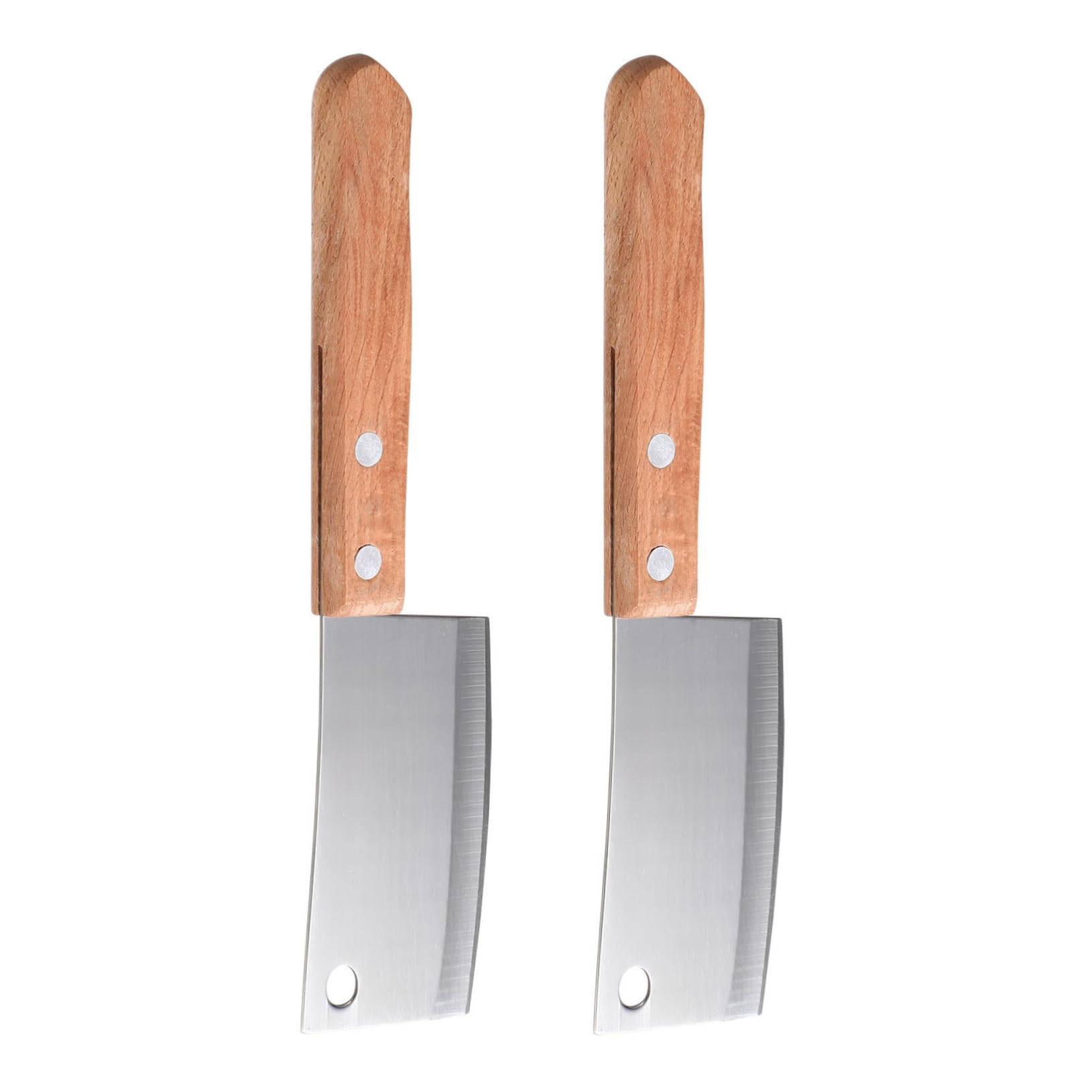 Couteau à Fromage Mini Lot de 2 en Acier Inoxydable et Bois