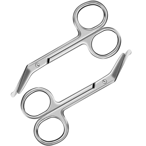 Tijeras de ostomía para vendaje, tijeras de enfermería, tijeras de acero inoxidable para médicos, enfermeras, enfermería veterinaria en el hogar,