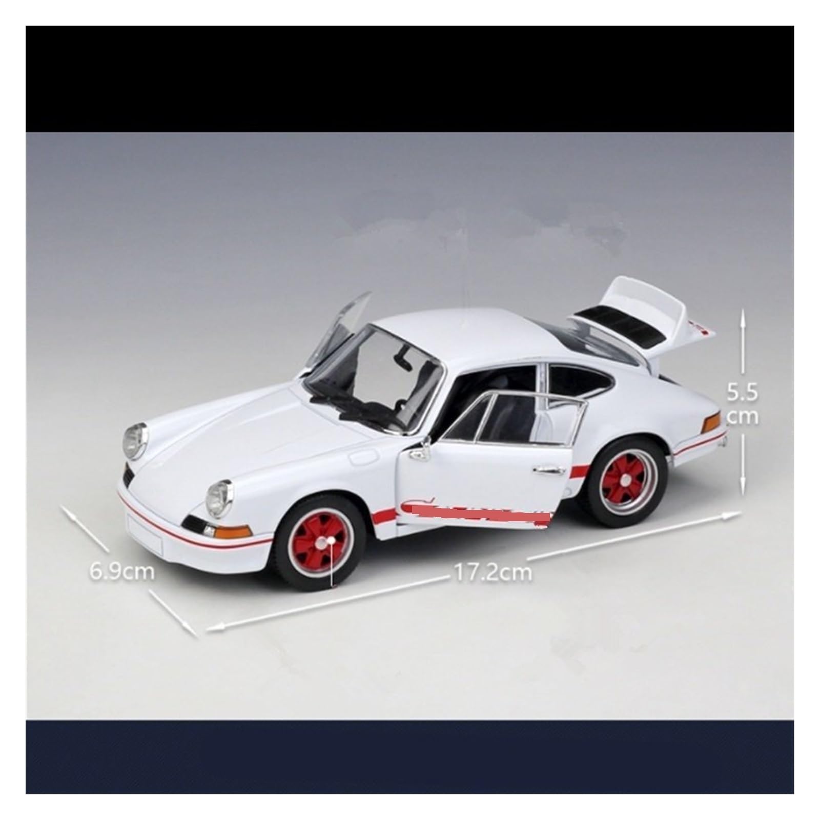 Modello di auto in lega modello 1:24 per Porsche Carrera RS 2.7 | Auto d'epoca in metallo pressofuso