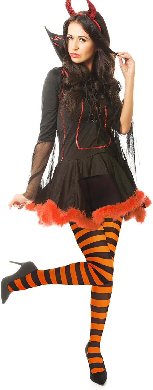 American Trends Striped Tights for Women, Halloween Witch Costume Tights