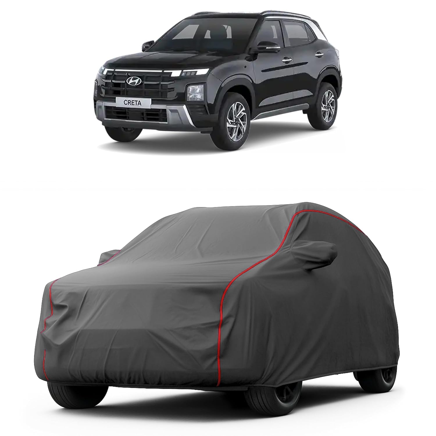 MADAFIYA Heavy-Duty Car Cover for Compatible with Hyundai Creta (2015 to 2025 All Models) Deluxe Car Protection Cover – Waterproof & UV-Resistant All-Season Exterior Protection