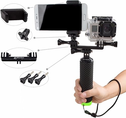 Miniatura 9 de Accesorios de adaptador de montaje con adaptador de trípode tornillos de pulgar y clip de teléfono para GoPro Hero 12 11 10 9 8 7 6 5 4 3 3+ 2 1