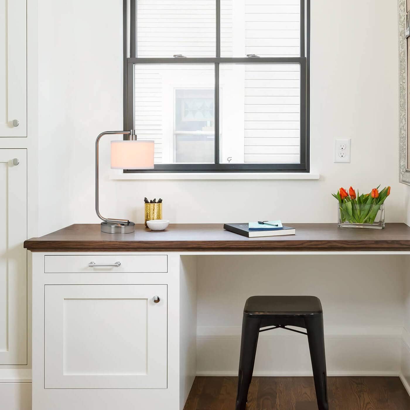 Bеѕt Prоmо XiNBEi Lighting Table Lamp Desk Lamp with USB Charging Port and Fabric Shade, Modern Nightstand Lamp Brushed Nickel Finish for Bedroom Living Room & Office XB-TL1226-BN Buу 2 gеt 3 XiNBEi Lighting Table Lamp Desk Lamp with USB Charging Port and Fabric Shade, Modern Nightstand Lamp Brushed Nickel Finish for Bedroom Living Room & Office XB-TL1226-BN