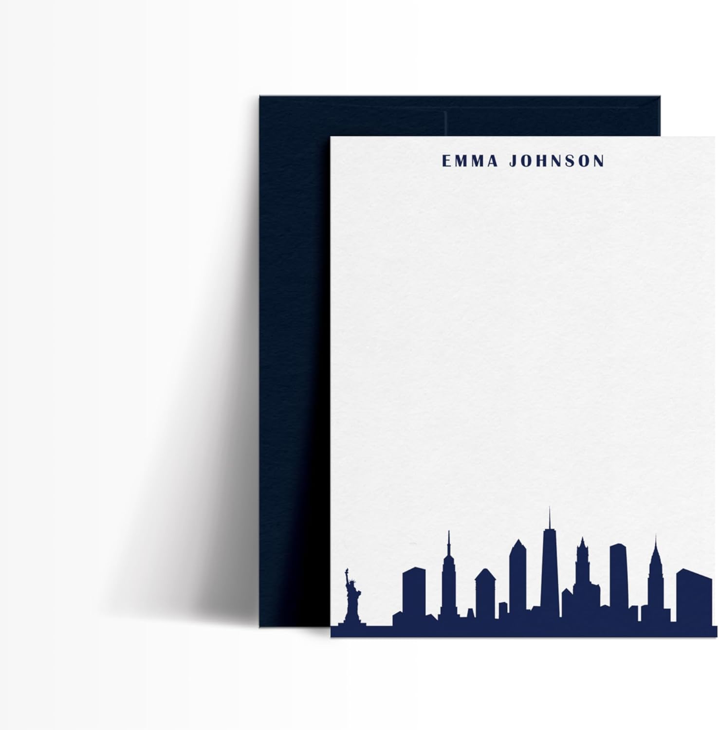 New York Note Cards, NYC Skyline Note Cards, Skyline Stationary, Set of 10 Cards and Envelopes