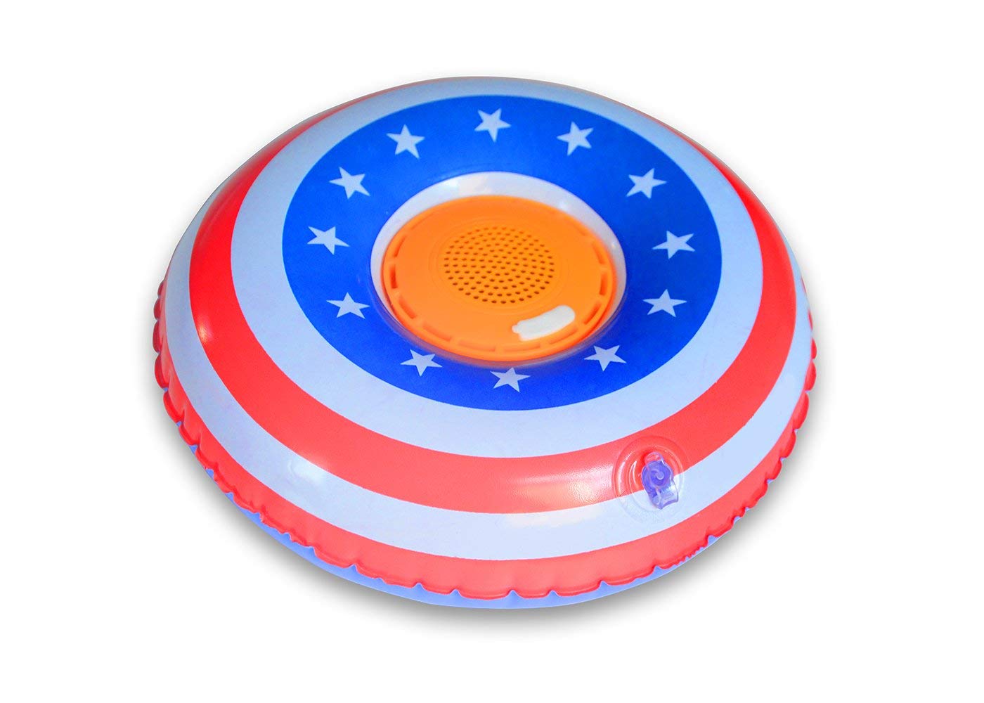 Aduro Aquasound Inflatable Waterproof Bluetooth Speaker Floating Speaker Fun Pool Accessories for Kids American Flag