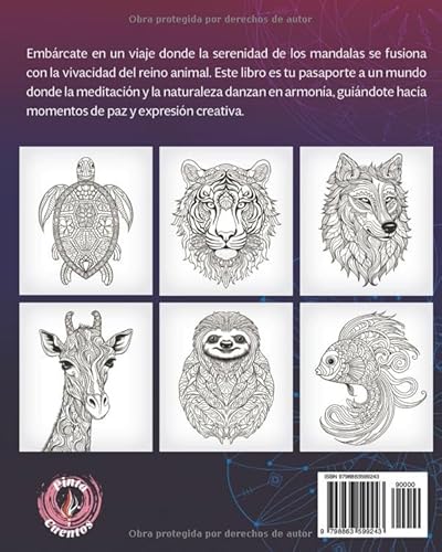MANDALANIMAL: Libro de colorear para adultos con animales mandala sorprendentes. (Spanish Edition)