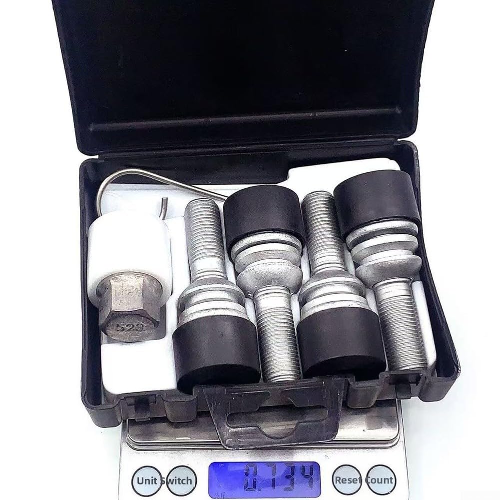 Sicherheitsschrauben für Felgen M14x1.5 4 Stück inkl. Adapter - Diebstahlsicherungsbolzen für SUV Modelle