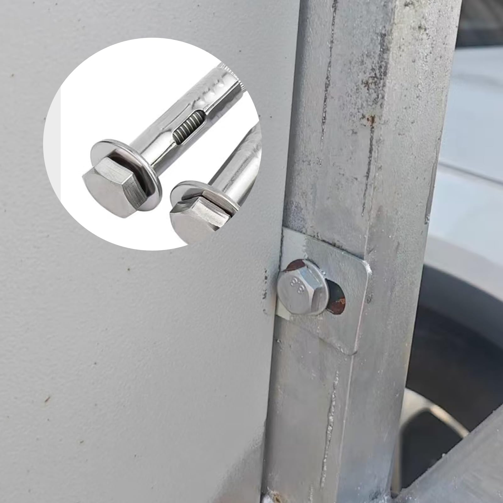 M8*70MM Expansion Bolts in 5 Packs,Expansion Screw Bolts,Heavy Duty Fixing Anchor,Stainless Steel Hex Expansion Screws - Image 4
