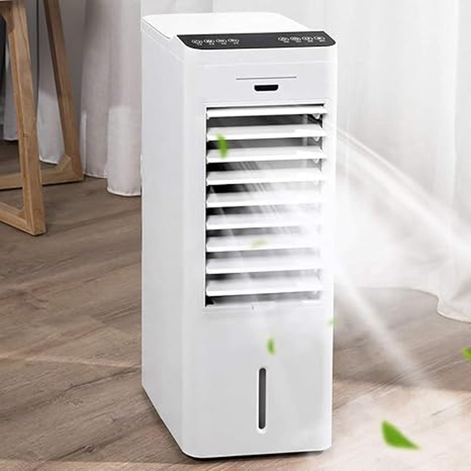 Aire Acondicionado Portátil 3 en 1 9000 BTU para Hogar y Oficina, con Pantalla LED, Mando a Distancia, 3 Velocidades de Ventilación y Temporizador 24 Horas. Col, Blanc