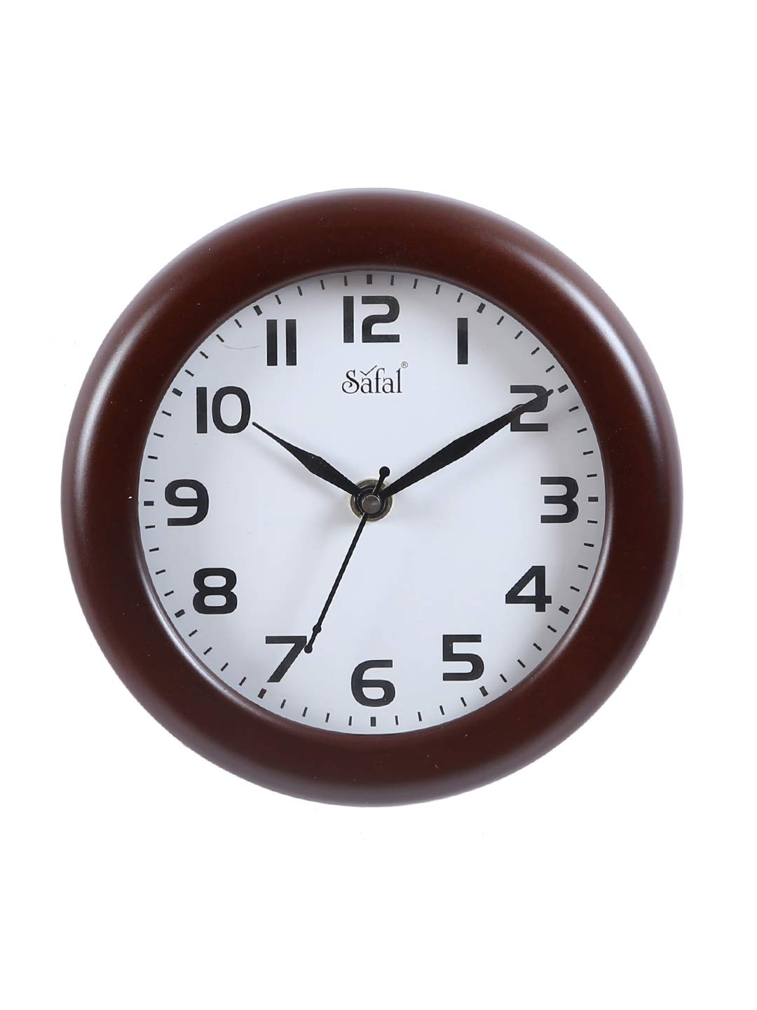 Safal Wooden Mini Kitchen Clock (Brown)