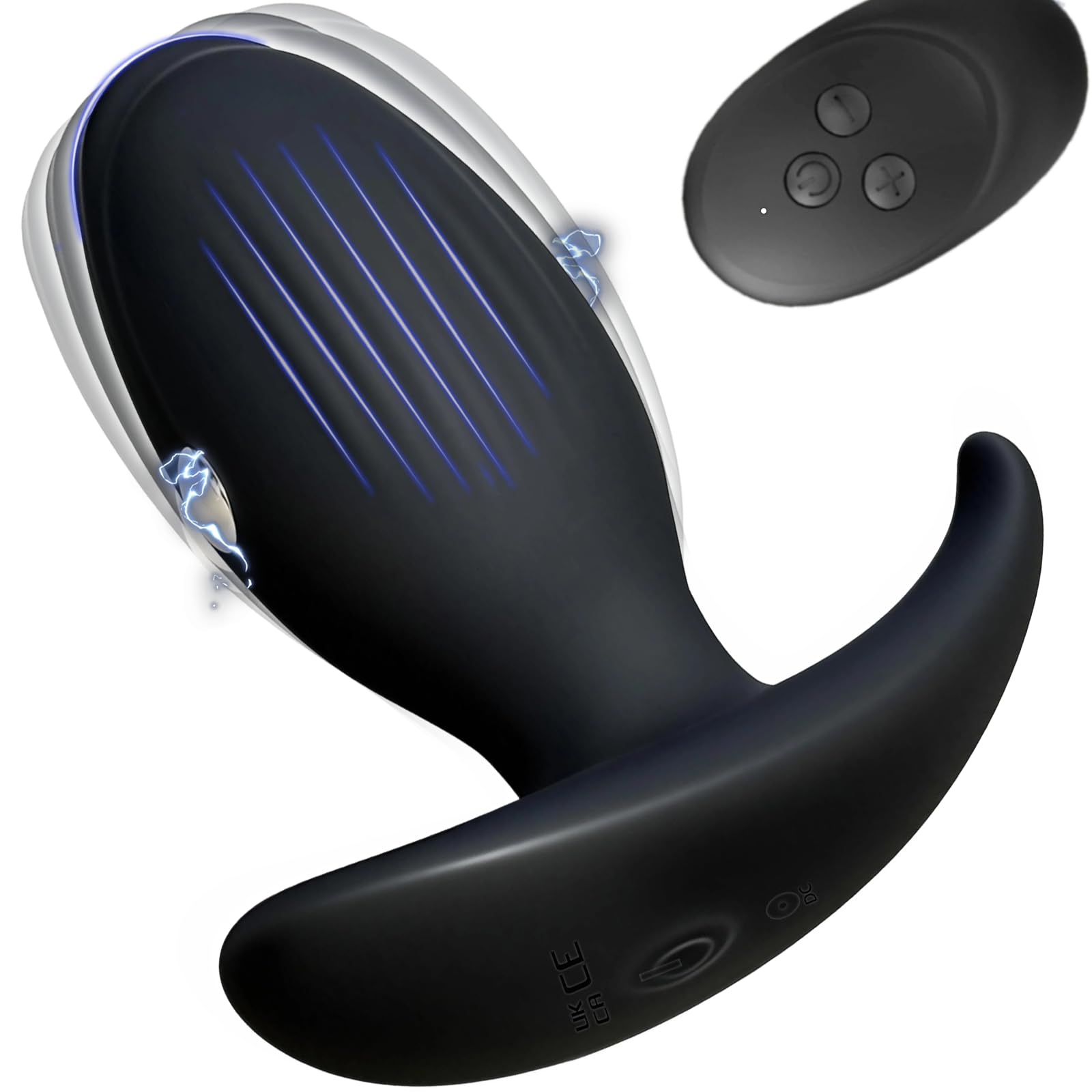 Vibratore Anale Elettrostimolatore Plug Anale Plug Anale-dilatatore Uomo Electro Sex Dildo Anal per Massaggio per il Massaggio della Prostata Vibratore con Stimolazione Elettrica con Telecomando