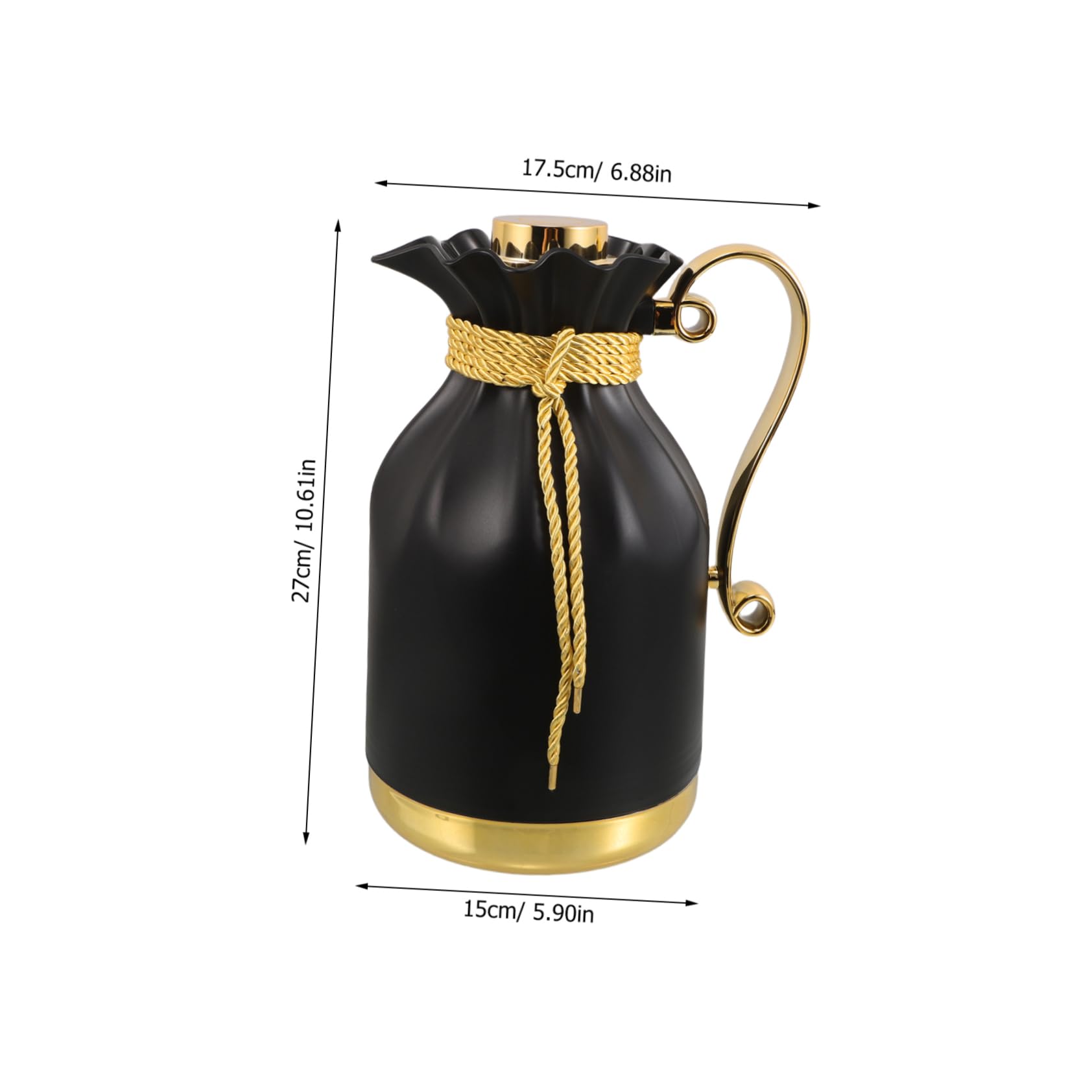 Cabilock Tea Carafe: 1l Large Capacity Thermal Coffee Carafe With Glass Liner - Hot Cold Drinks Insulated Teapot For Home Office Travel Outdoor