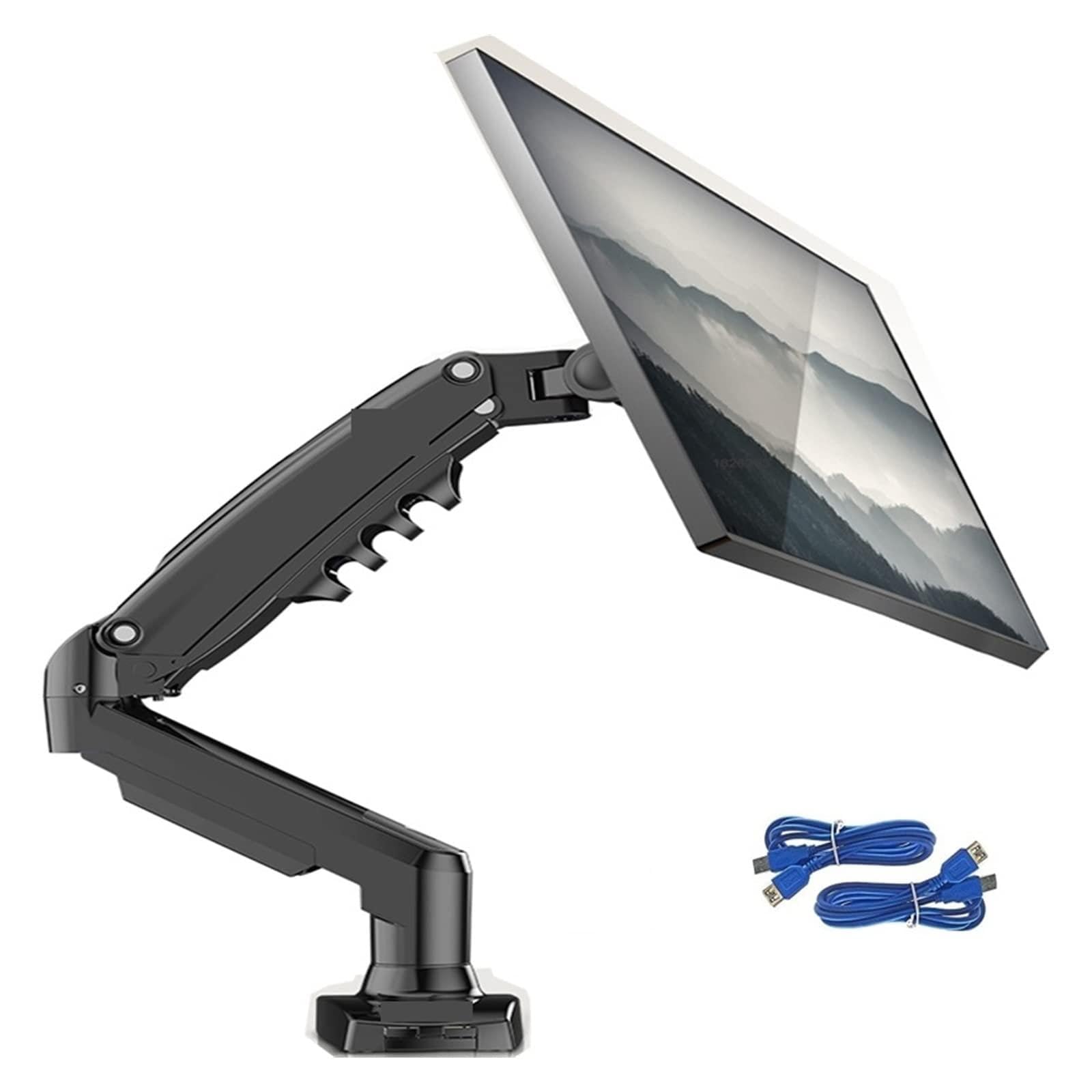 Aioneer Screen Stand, F80 Gas Spring 17-30 Inch Desktop Led Lcd Monitor Mount Holder Arm Ergonomic Gas Strut Flexi Mount Load 2~9Kgs-1-With 2xUSB3.0