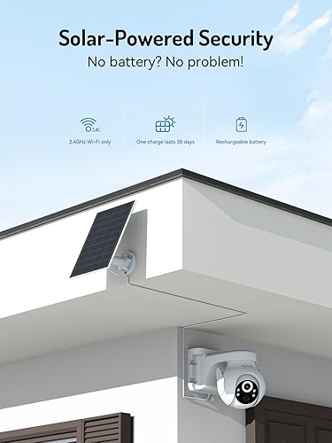 Miniatura 2 de blurams Cámara solar inalámbrica para exteriores, cámaras de seguridad PTZ de 360 inalámbricas para exteriores con seguimiento automático humano,