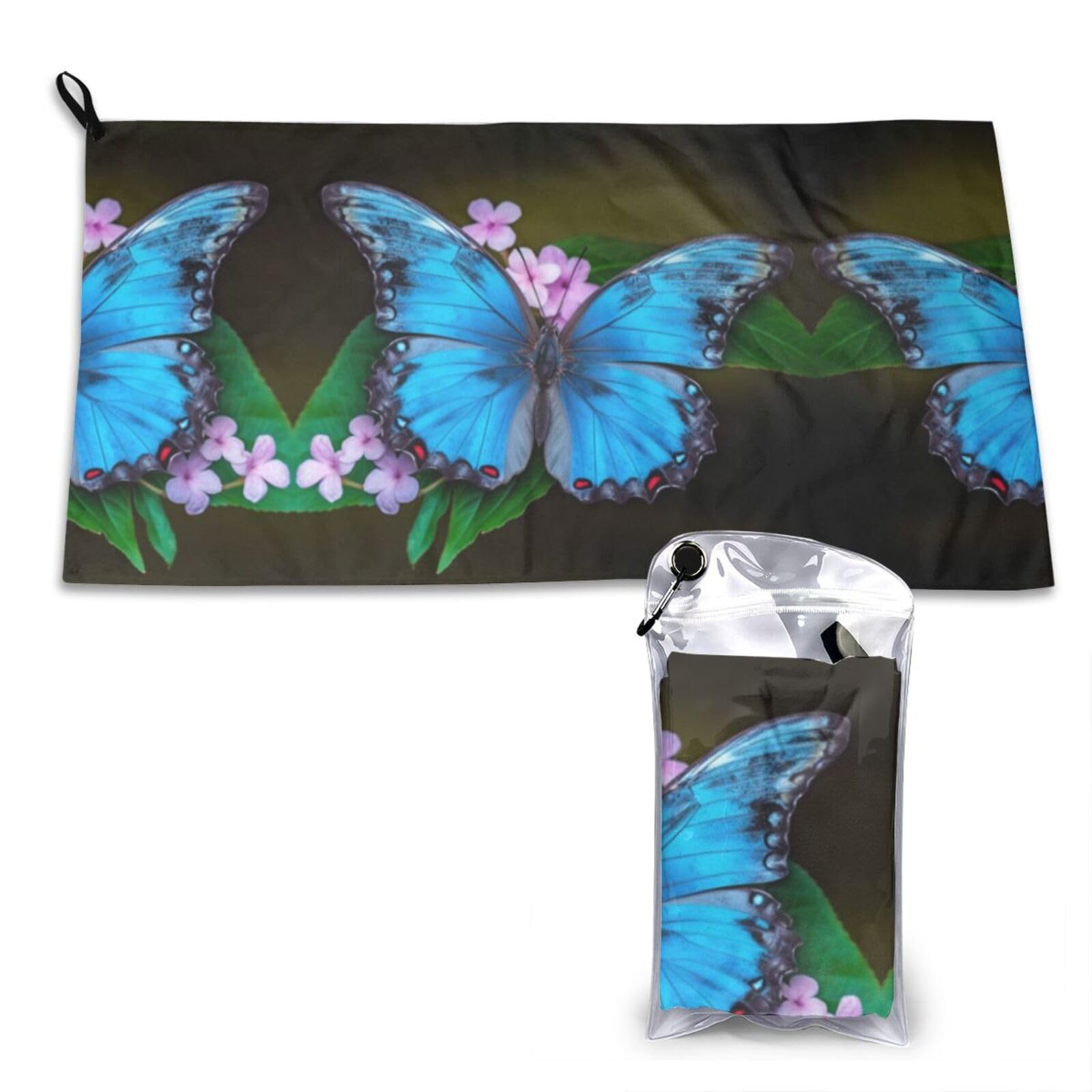 WXWJSHMGC Beauty Butterfly Print Cooling Towel, Gym Towel,Cooling Towels For Neck, Soft Breathable Travel Cool Towel,Sports Towels For Gym,Camping