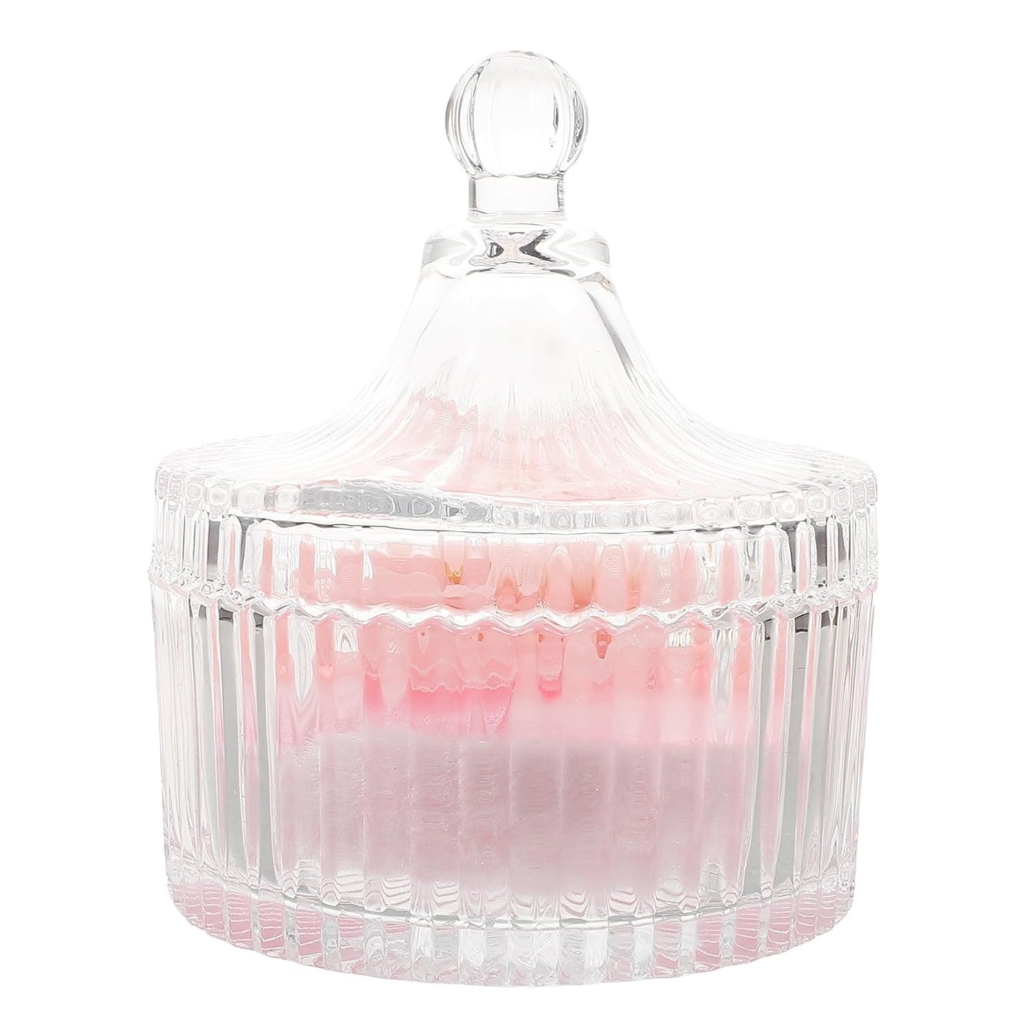 Reusable Powder Puff with Glass Jar Lid, Ribbon Flower Design