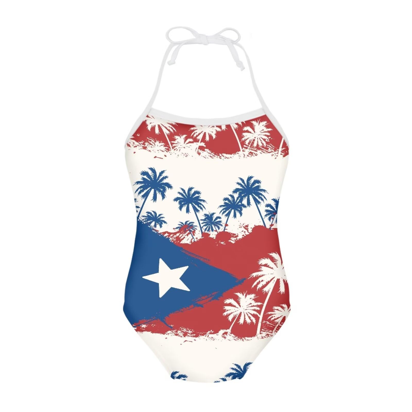 ELEQIN Cartoon Animal Cute Girls One Piece Swimsuit Adjustable Swimwear for 3Y-10Y