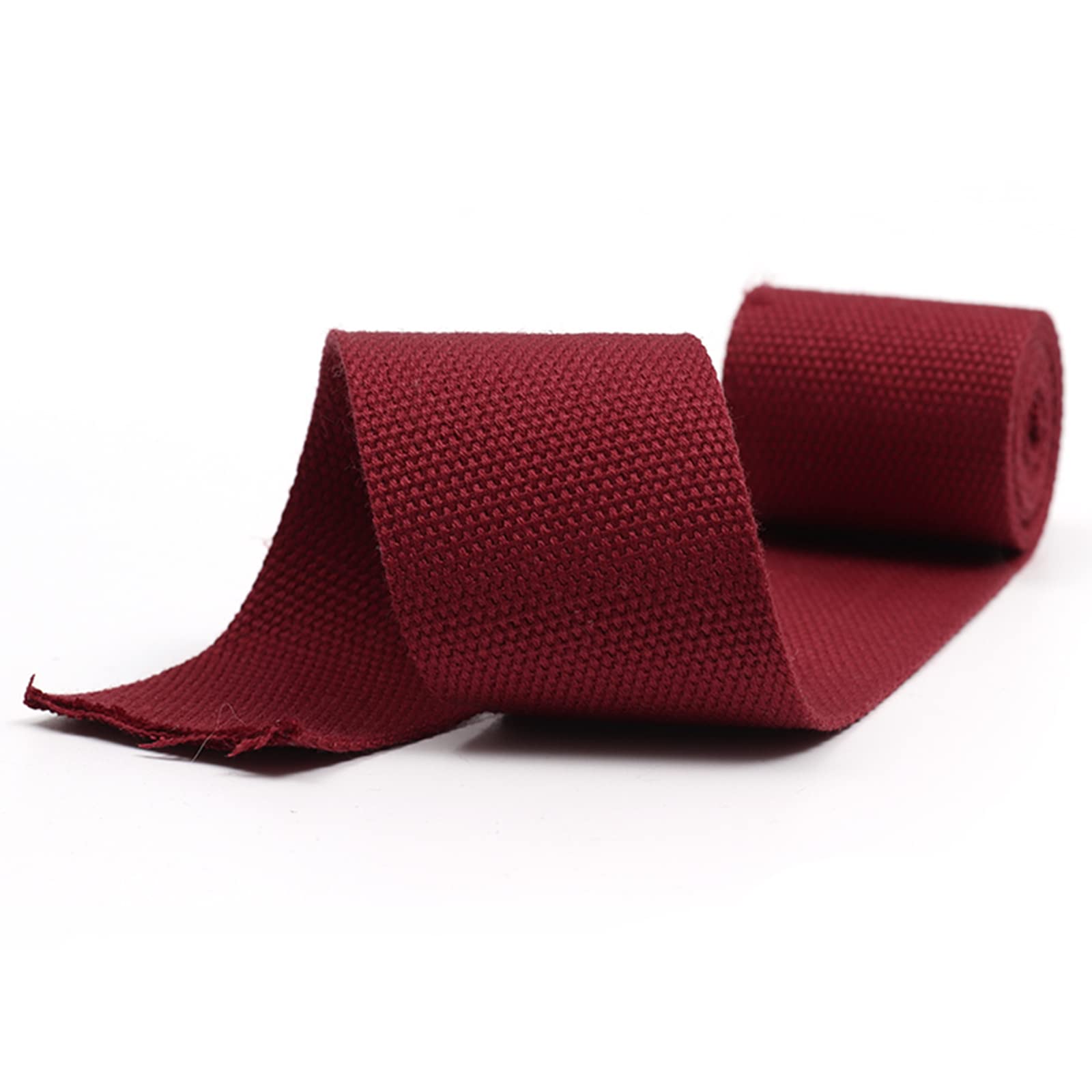 Nylonowy pasek parciany Pasek parciany 50mm, Taśmy tapicerskie bawełniane do toreb wykonujących akcesoria bagażowe DIY(Maroon,50MM x 20Yards)
