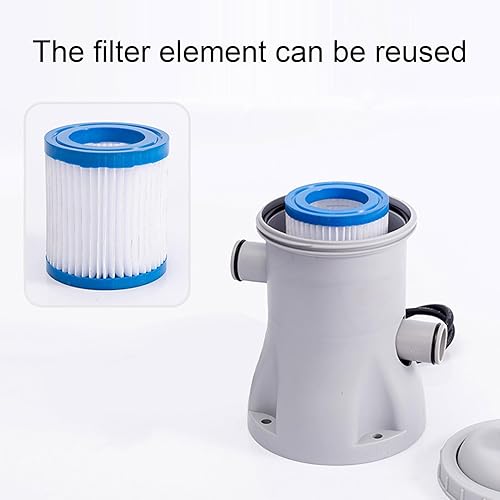 Miniatura 4 de Haofy Bomba de filtro de piscina eléctrica para piscinas de tierra, cartucho de 330 galones, sistema de bomba de filtros de piscina (enchufe de EE.