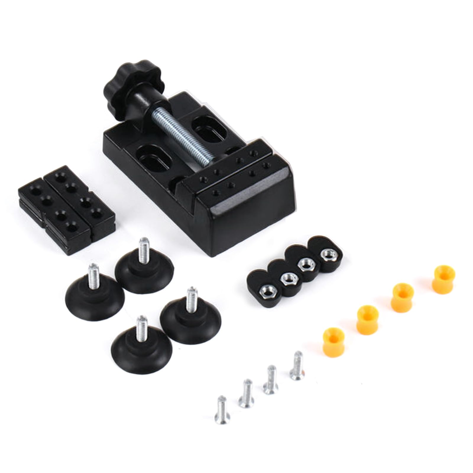 Aluminum Alloy Miniature Vise for Jewelry Crafting & Watch Repair with Adjustable Base Watch Clamps