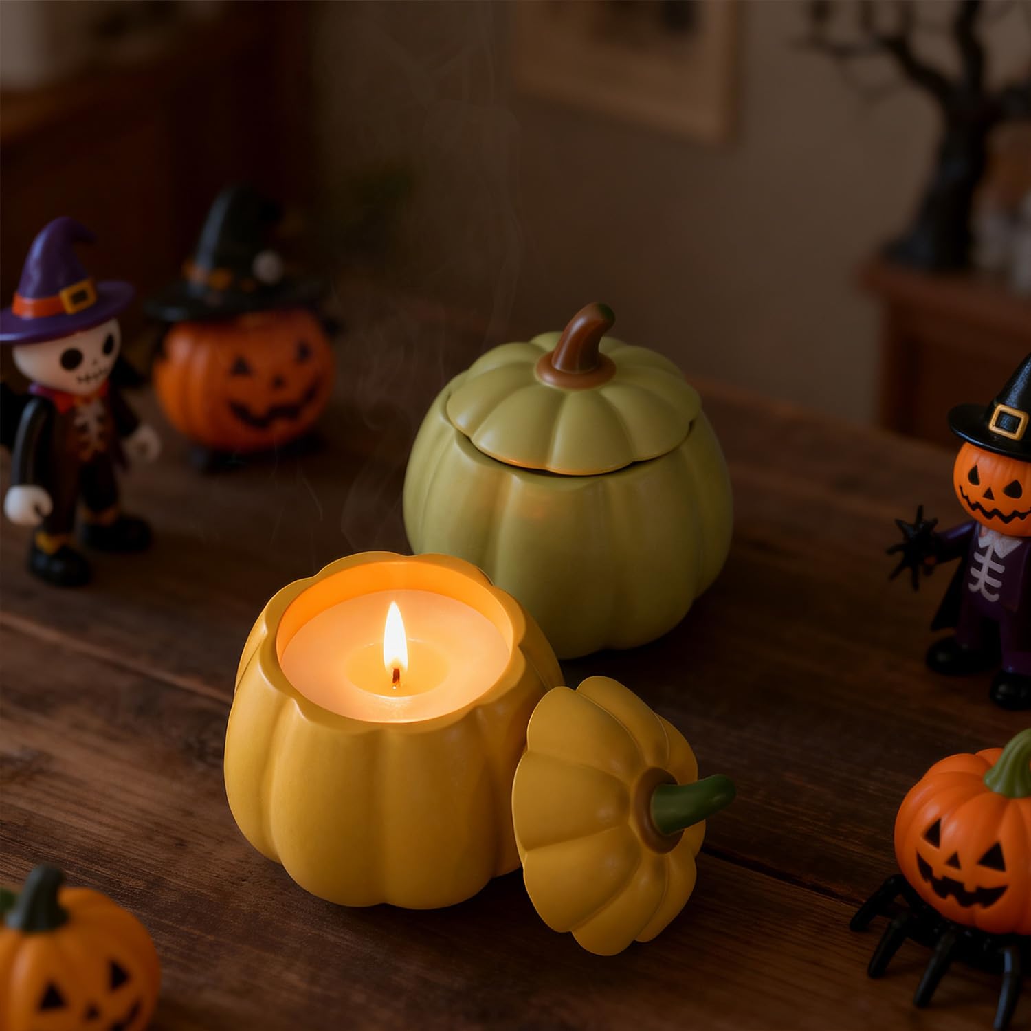 3 Pieza Molde de Calabaza En Resina, Molde de Calabaza de Halloween