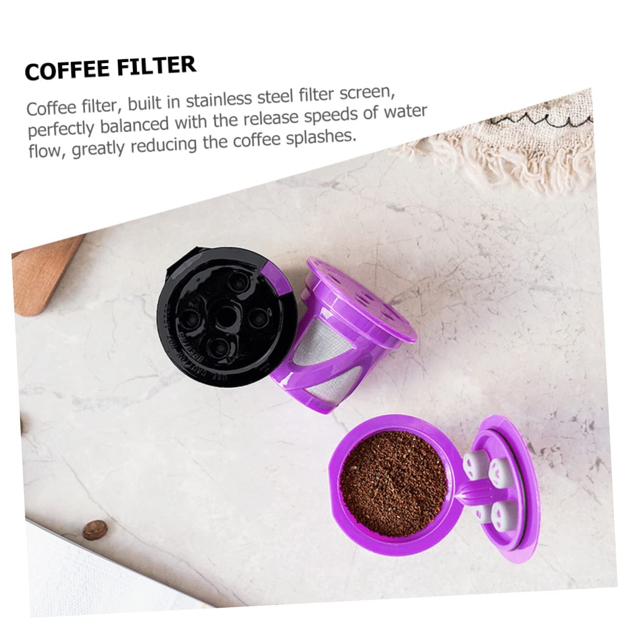 MAGICLULU 10piezas De Café Reutilizables De Filtro De Espresso De Accesorios Para Máquina De Café Compatible Cup Diseño Recargable y Fácil De Usar