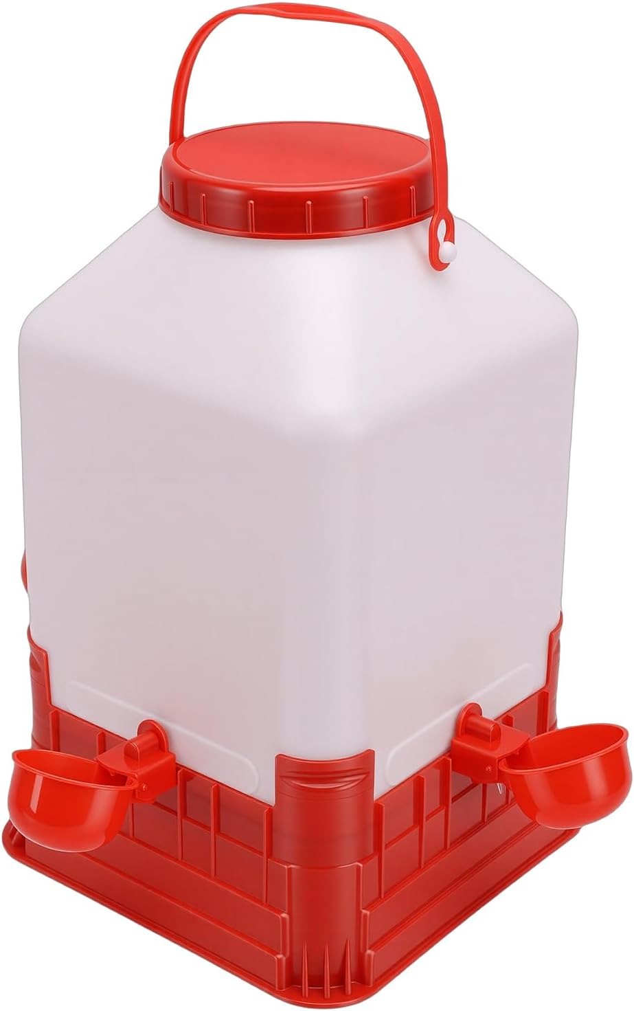 Pssopp Poultry Fountains and Waterers Chicken Waterer, 10L Large Capacity Automatic Poultry Water Dispenser Container Jar for Chickens Ducks Turkeys and More Nan