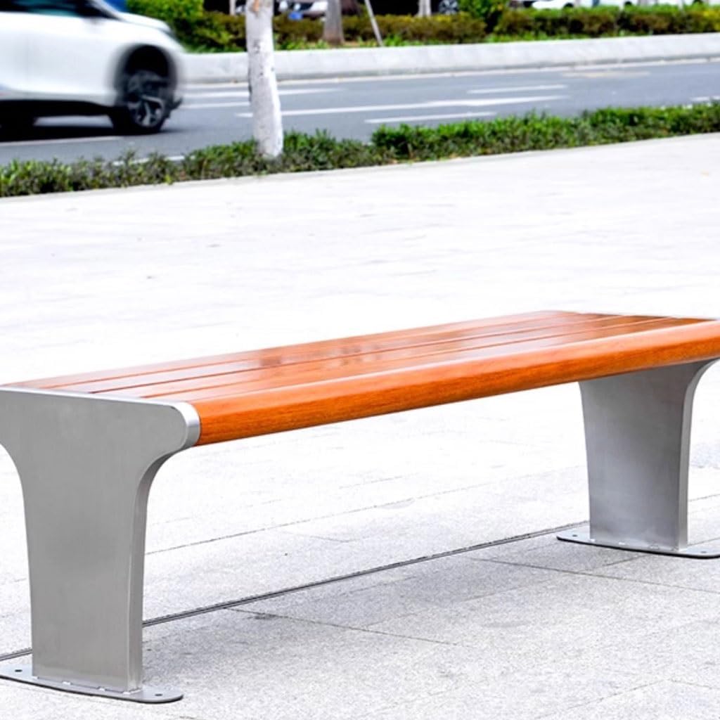 Patio Benches for Outdoors Outdoor Park Chair Stainless Steel Bench Courtyard Leisure Seat Garden Benches for Outdoors