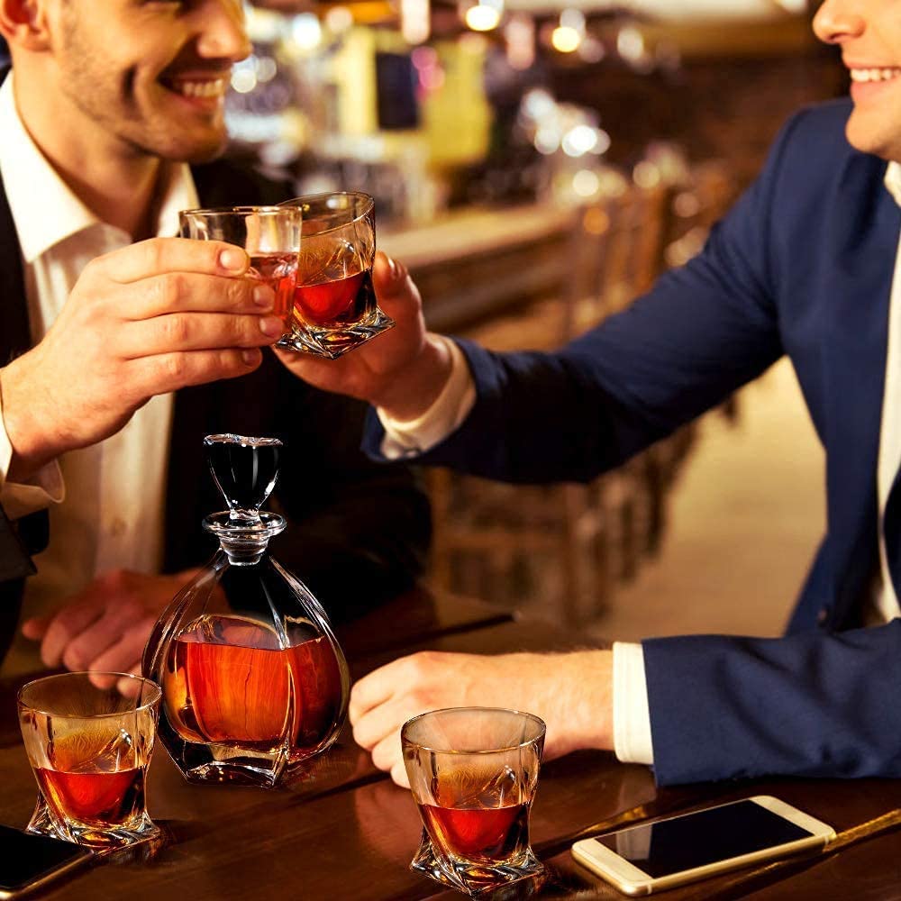 Diamond Whiskey Glasses - Set of 6 -3 Diamond Whiskey Glasses - Set of 6 -3