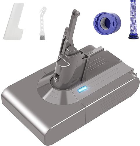 ASUNCELL Battery Replacement for Dyson V8, 4.6AH 21.6V Lithium ion Battery for Dyson SV10 Vacuum V8 Absolute Animal Motorhead V8 Fluffy Cleaner 2