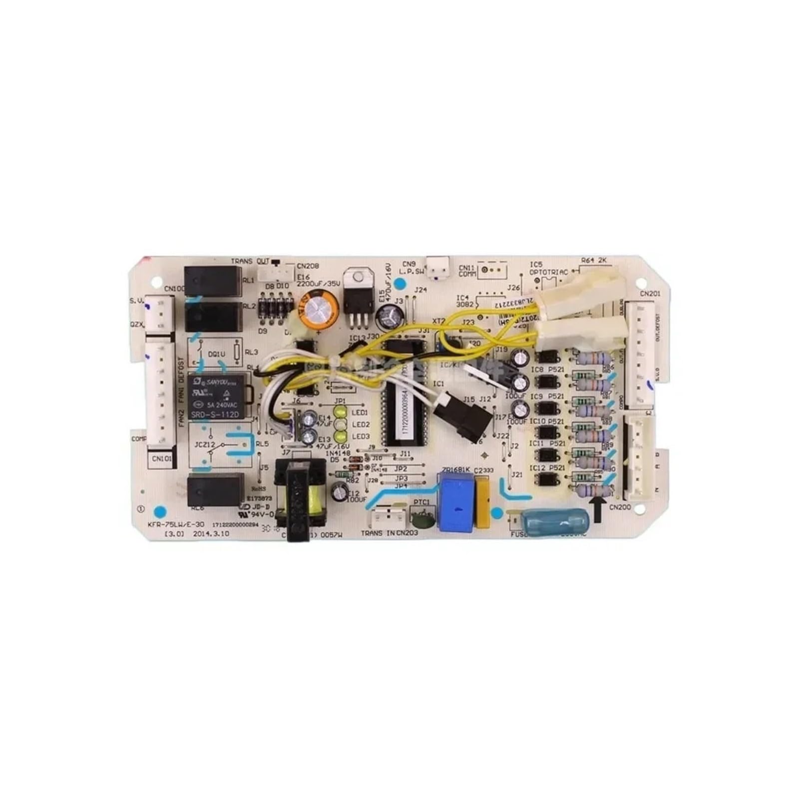 Igdbdkagevd One Color Air Conditioner Outdoor Unit Control Board ，Compatible For Midea ，Kfr-75Lw/E-30 Circuit Pcb Kfr-120W/S-520T2 Conditioning Parts