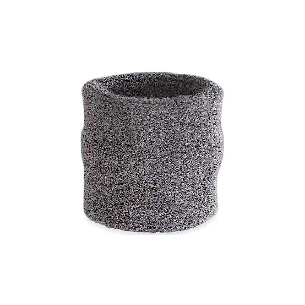 3 x 3 Inch Wrist Sweatbands Tennis Wrist Bands Absorbent Sweatbands for Football Basketball Running Athletic Sports and Working Out, Pack of 1 (Grey)