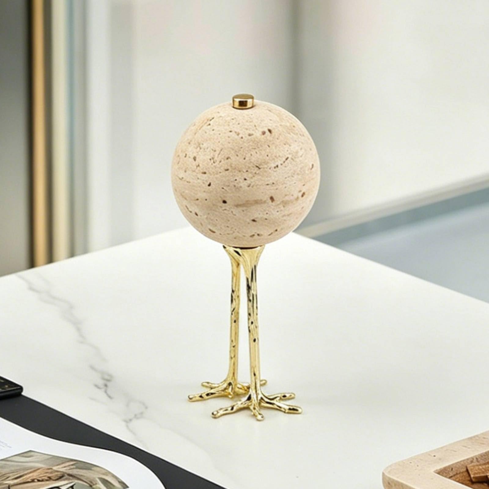 Scultura con Piedistallo Scultoreo Soprammobile Moderno Elegante Decorazione da Tavolo per Amanti Del Design, Consolle, Basso