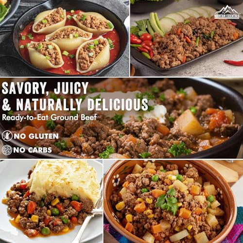 image for MOUNTAIN ESSENTIALS All Natural Canned Ground Beef 28 Oz – Fully Coo