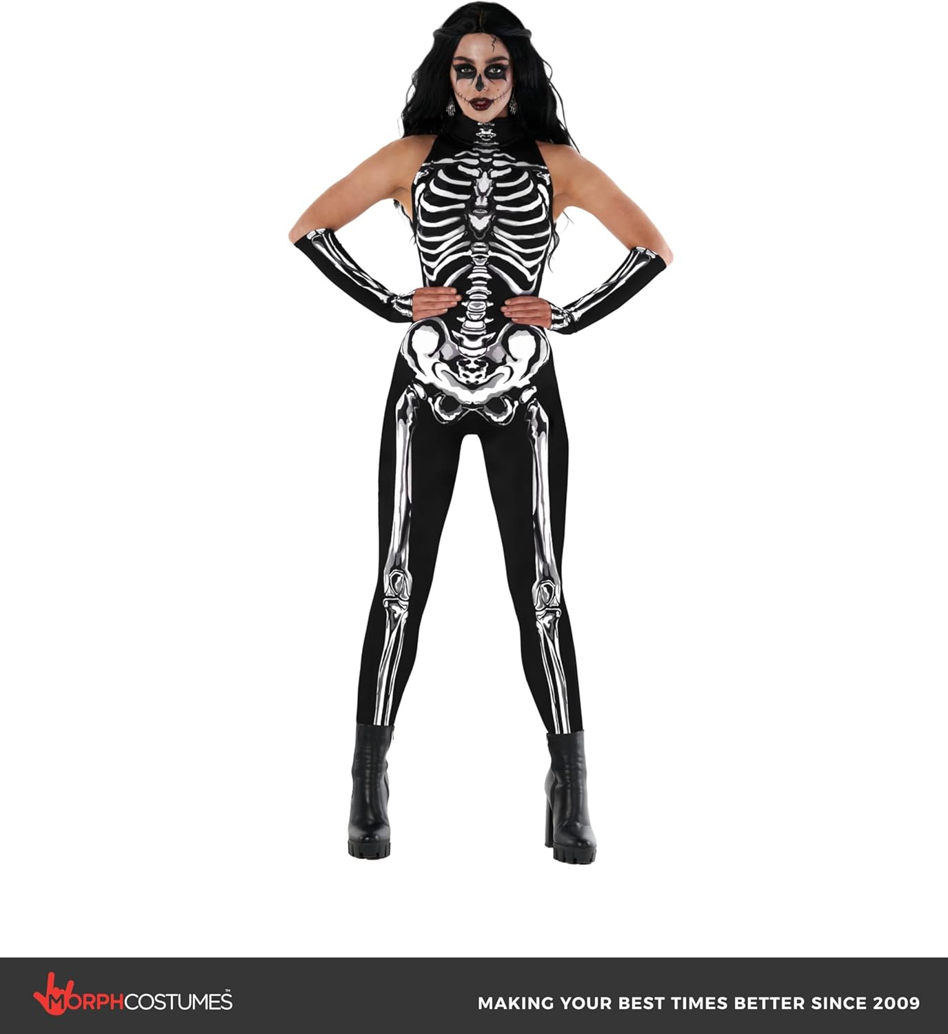 Morph Skeleton Costume Women, Skeleton Bodysuit Women, Womens Halloween Costumes 2025 - Image 4