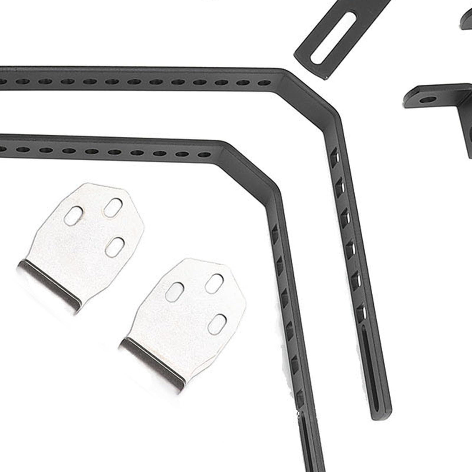 KIMISS Soporte de Caja Lateral para Motocicleta, Estante Portador Universal de Liberación Rápida de Aleación de Aluminio para Maletas de Equipaje de 18L