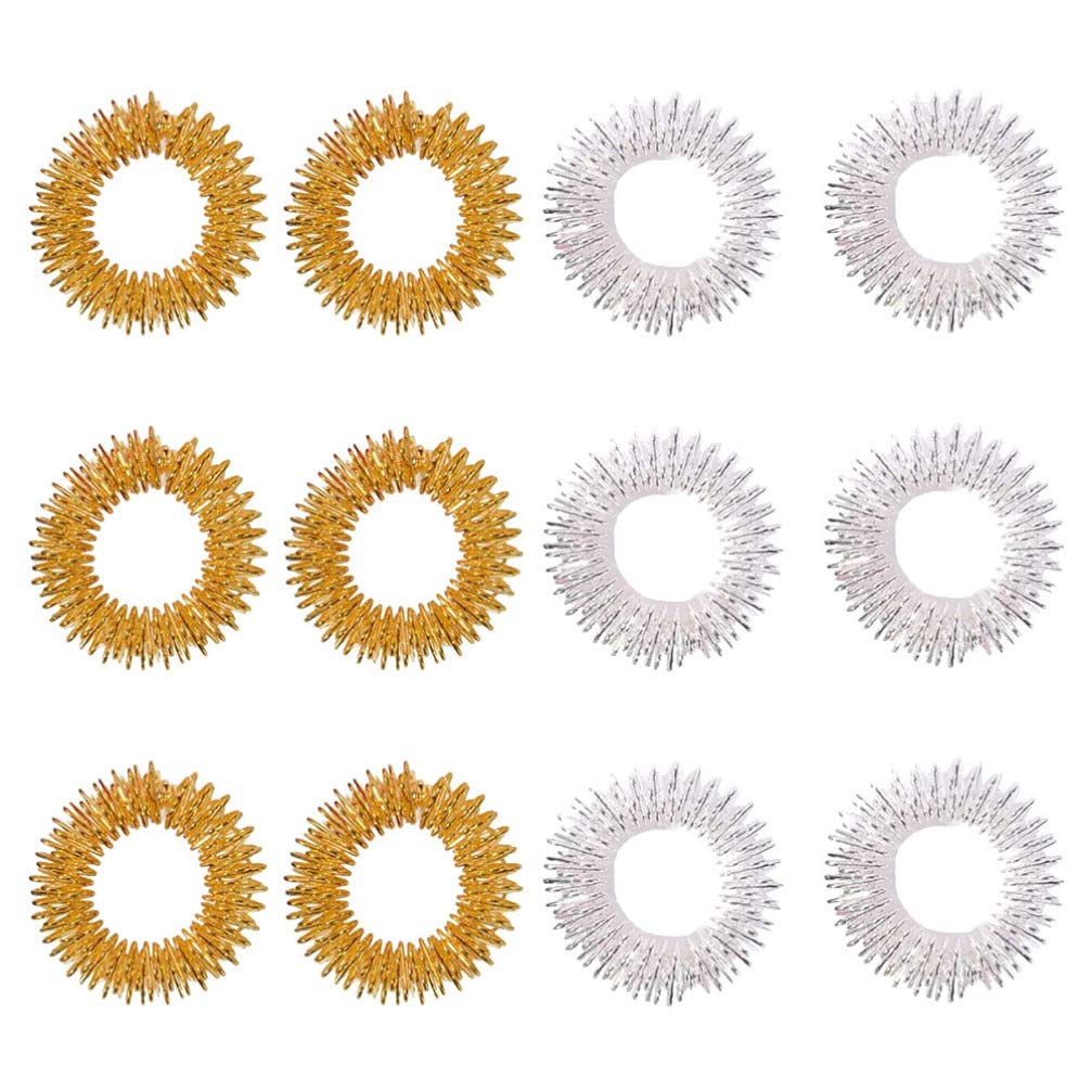 Toyvian 20pcs Spiky Sensory Finger Rings Spiky Finger Ring Fidget Toy for Kids Adults