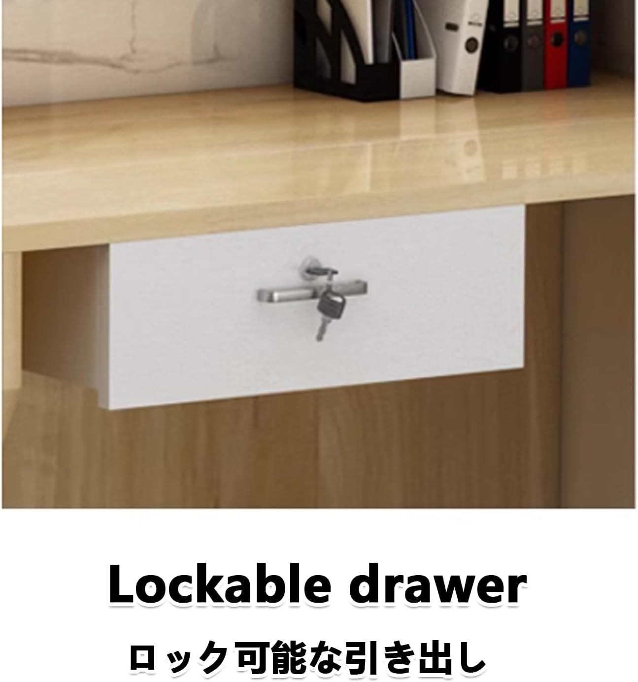 Reception Desk With Counter,Checkout Counter, Modern Retail Counter With Drawers, Cashier Desk Front Desk,Salon Reception Desk Reception Counter For Store Hotel, For Supermarket Store Hotel(Natural)