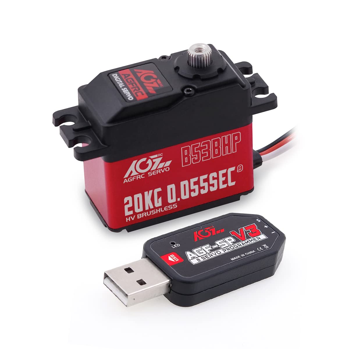 Amazon.com: AGFRC B53BHP V2 0.055Sec High Speed Brushless Standard