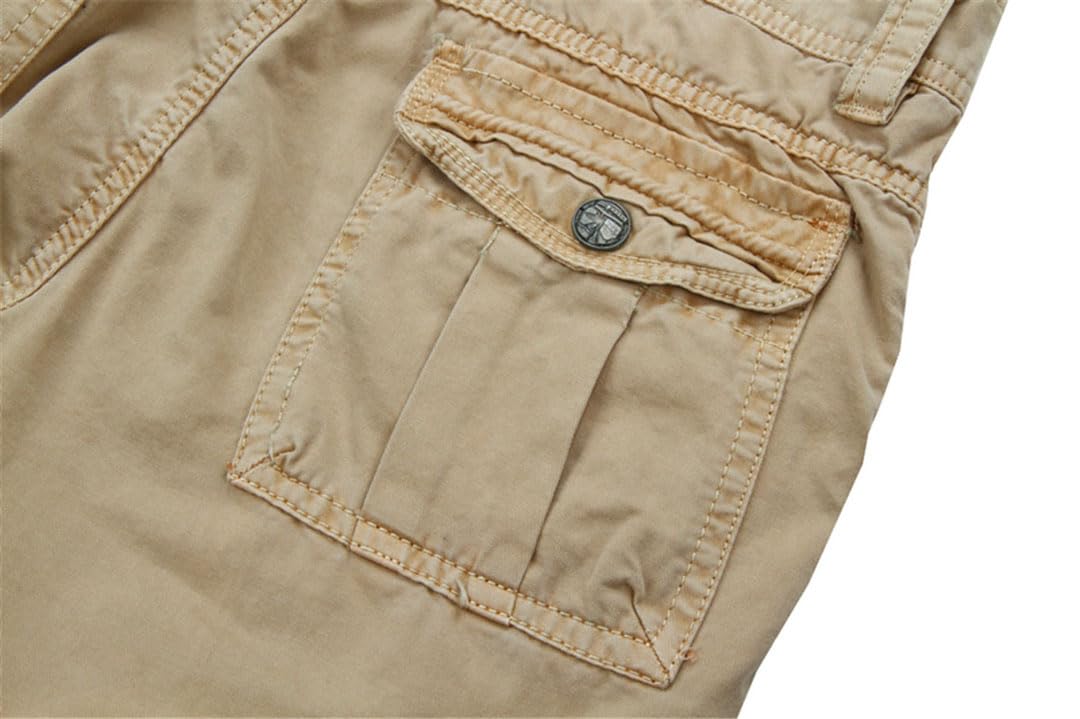 Vogrtcc Pantalones Cargo Multibolsillos para Hombre Pantalones Largos Sueltos Militares
