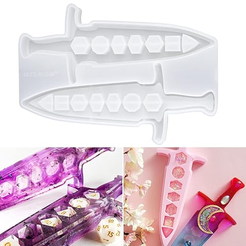 LET'S RESIN Resin Dice Box Mold for Mini Size DND Dices, Silicone Box Molds for Polyhedral Dices Set, Resin Casting Molds for Dice Case Making, DIY Gift for Dice Lovers