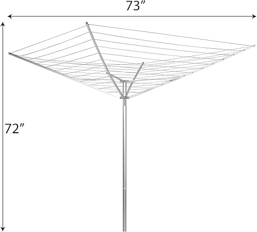 Miniatura 2 de Household Essentials secadora de ropa al aire libre tipo sombrilla de aluminio 1600 Aluminio Cromado 1
