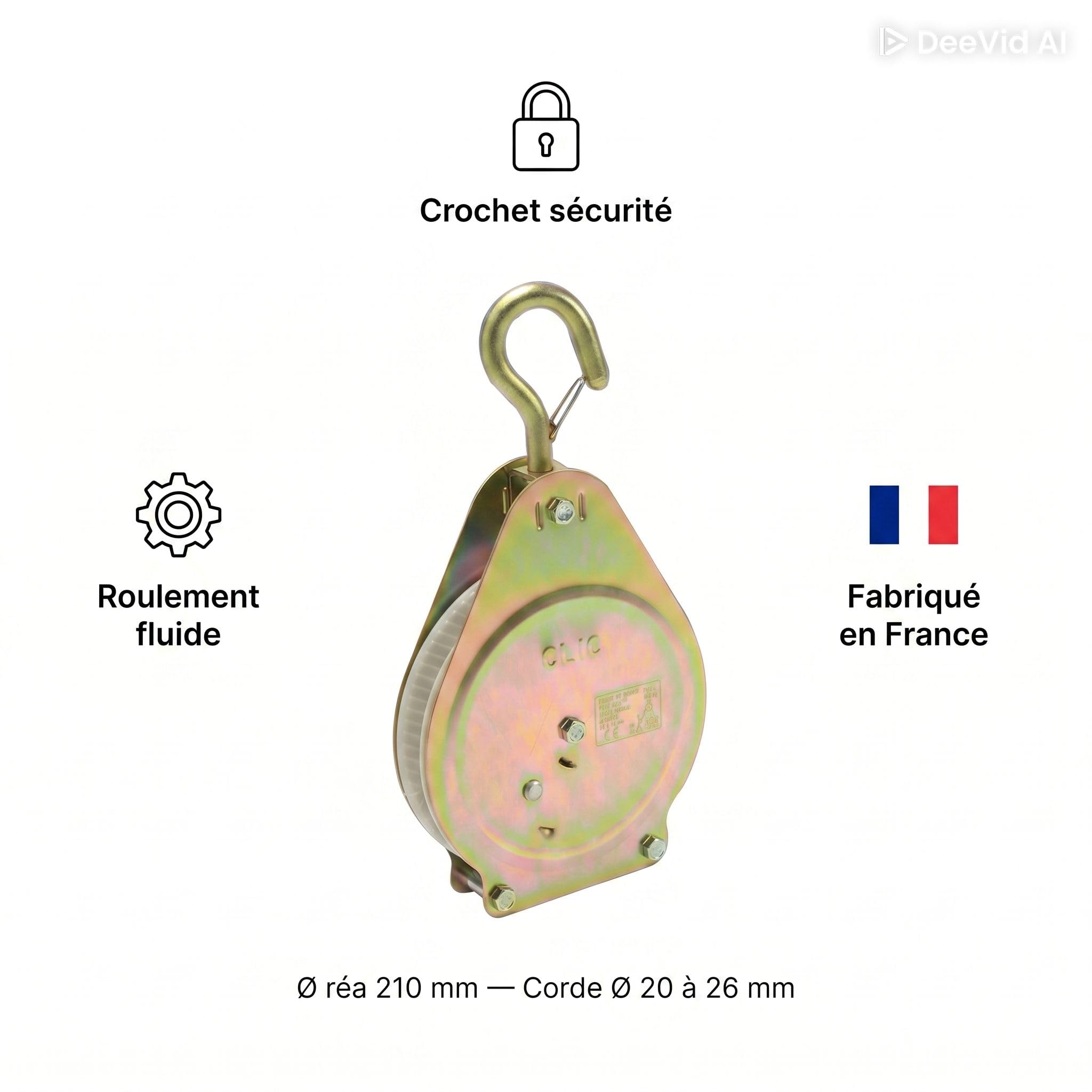 Mondelin - Poulie type "clic"