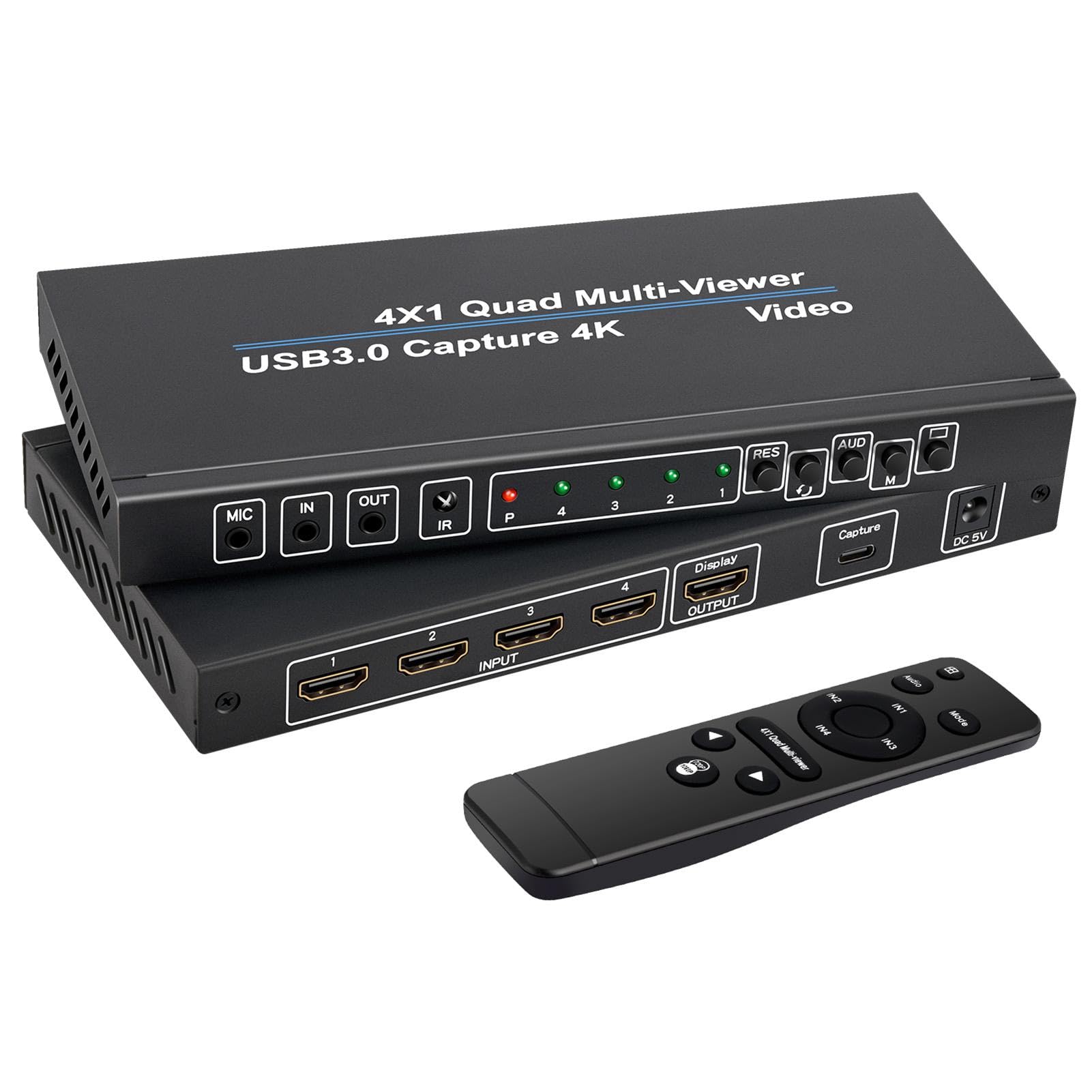 Tarjeta de Captura de Video USB, Tarjeta de Captura de Juegos 4K | Tarjeta de Captura de cámara versátil, Dispositivo de Captura de Video Externo, Accesorios de transmisión