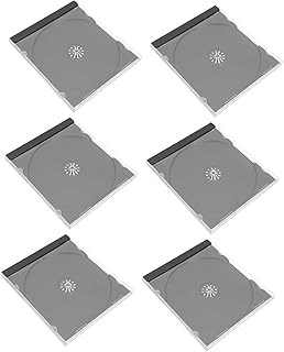 Homoyoyo 6 Pçs Capa De Disco De CD Carteira Fina Caixa Organizadora De Plástico Capa De Bolso Transparente Protege Discos Pastas De Caixa Caixa De Armazenamento De CD Caixa De