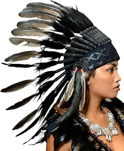 Miniatura 1 de Tocado de plumas inspirado en los indios nativos americanos longitud corta