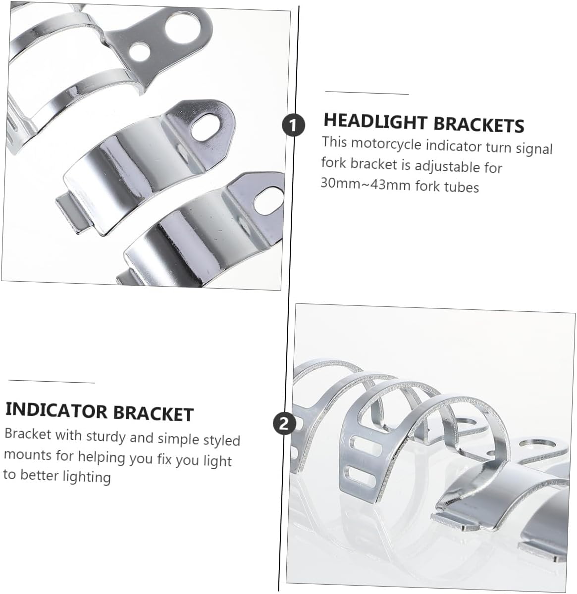 2Pcs Turn Signal Fork Bracket Durable Indicator Bracket for Motorbike Compatible with Choppers and Cruisers Stable Mount for Motorcycle Turn Signal Lights